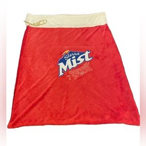 HUGE Vintage Sierra Mist Cranberry Splash Soda Santa Sack Xmas Stocking Gift Bag
